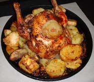 Pollo al horno con papas